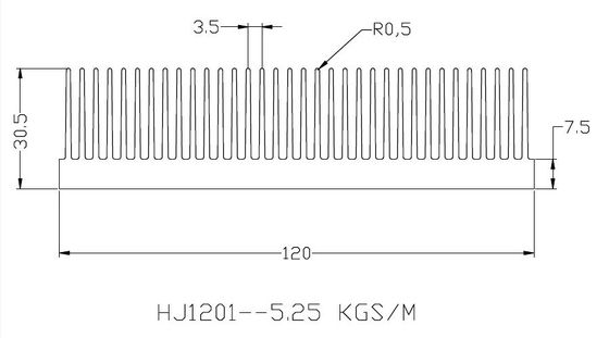 هیت سینک رادیاتور آب خنک نقاشی 120x30x250mm برای معدن