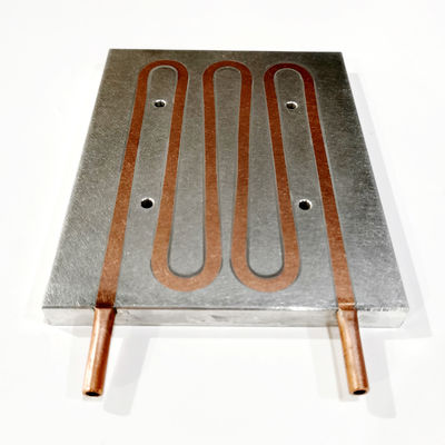 صفحه هیت سینک رادیاتور کوپر تعبیه شده برای خنک کننده آب 120x12x150mm